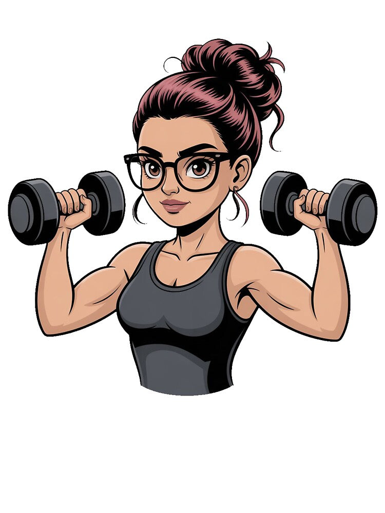 Fitness Girl Lifting Weights by QuiteOrbit