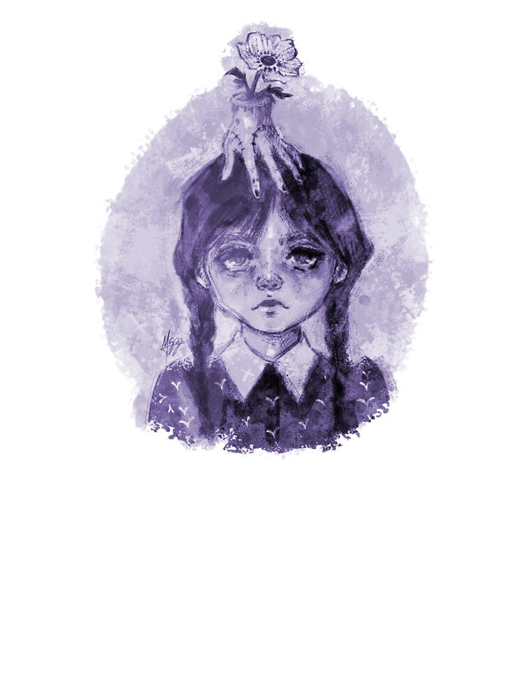 GOTH GIRL FLOWER HAND LAVENDER SOFT GOTH by melyverso