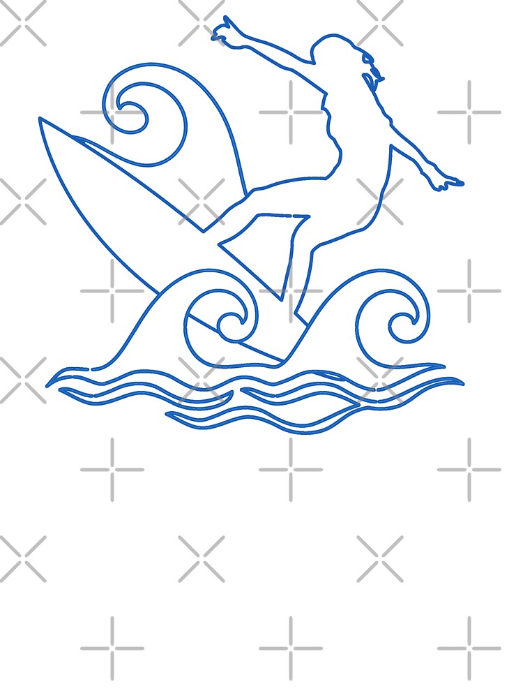 Minimalist Surfer Line Art – Ocean Wave Surfing Design | Beach Lifestyle Graphic by Dimu Co.
