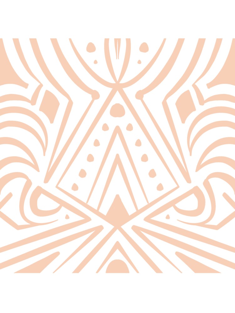 Boho pattern in cream beige by ReneMagritteArt
