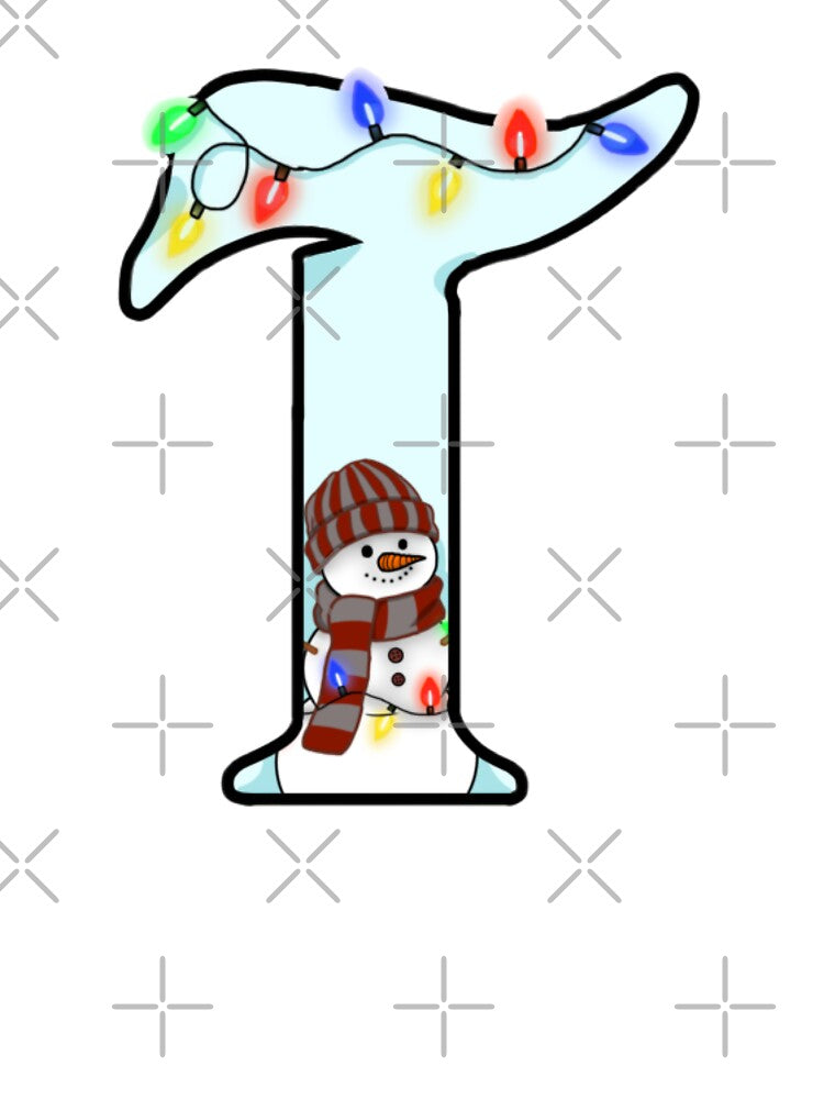 Holiday themed letter T by Artistkhg