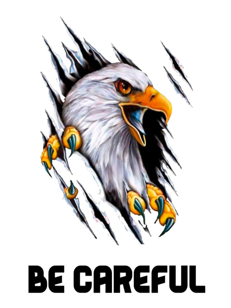 Be careful Design of an eagle tearing a T-shirt by coolt-sherit