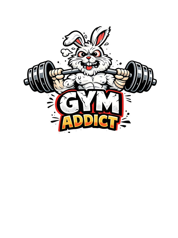 Gym Addict – Muscular Bunny with Dumbbell | Funny Fitness Motif by Mavriboy