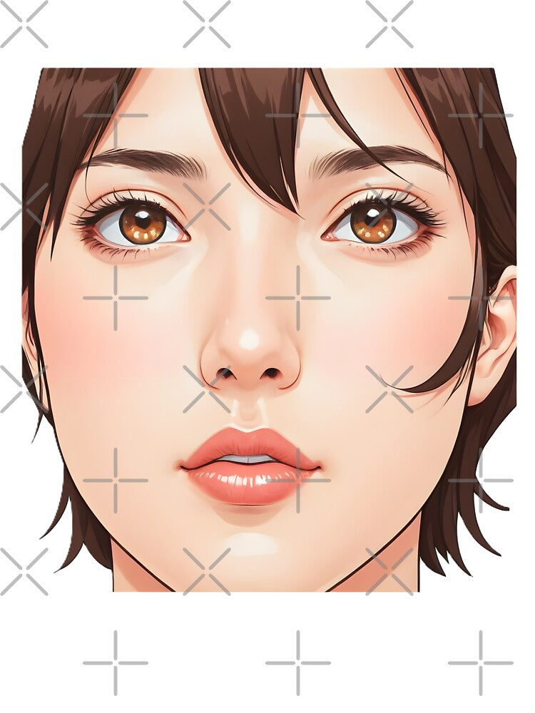 Minimal Anime Face Line Art – Expressive Minimalist Character Design - 2 by RELAX STATION