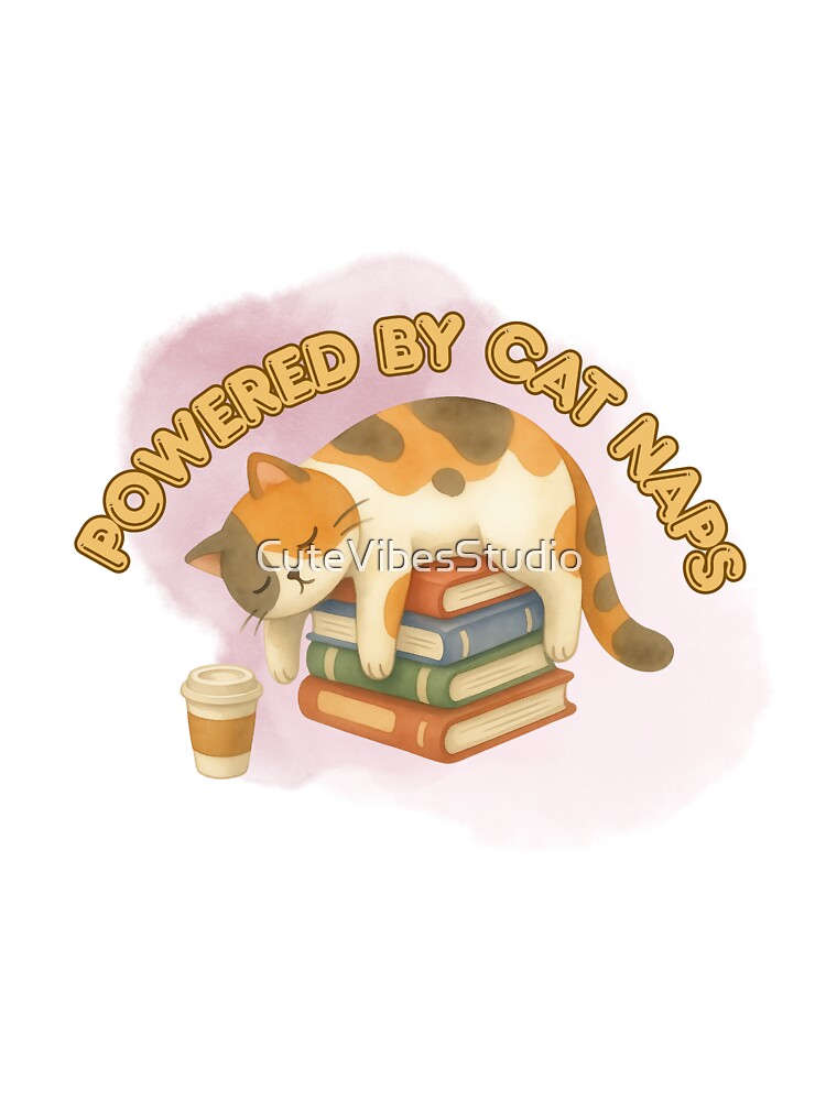 Powered By Cat Naps | Funny Cat Lover Design by CuteVibesStudio