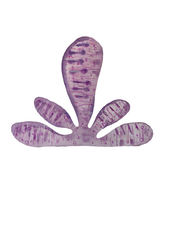 Flower violet ocean sea a watercolor illustration by Yana Mustafina | Boho Soulful Designs