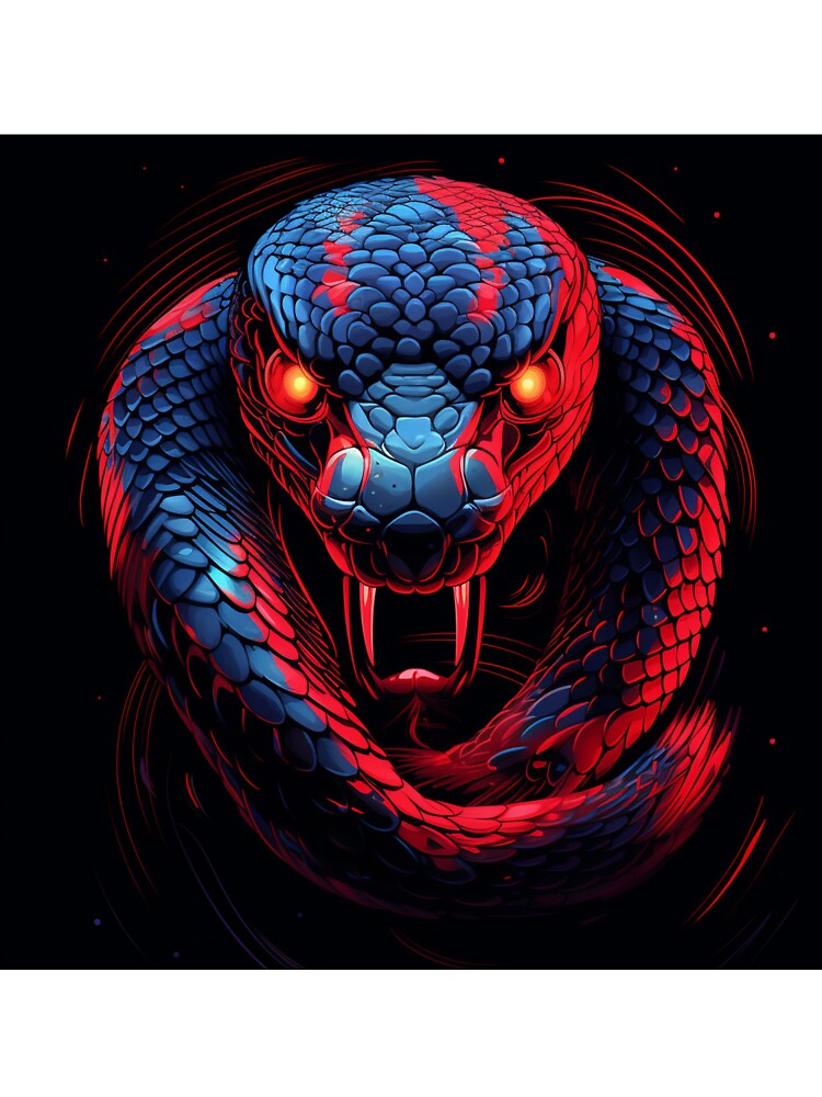 Snake Neon Pop Art 3 by AstroRisq