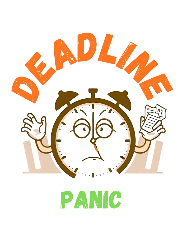 Deadline Panic – Funny Office Humor Shirt by GigaFactory