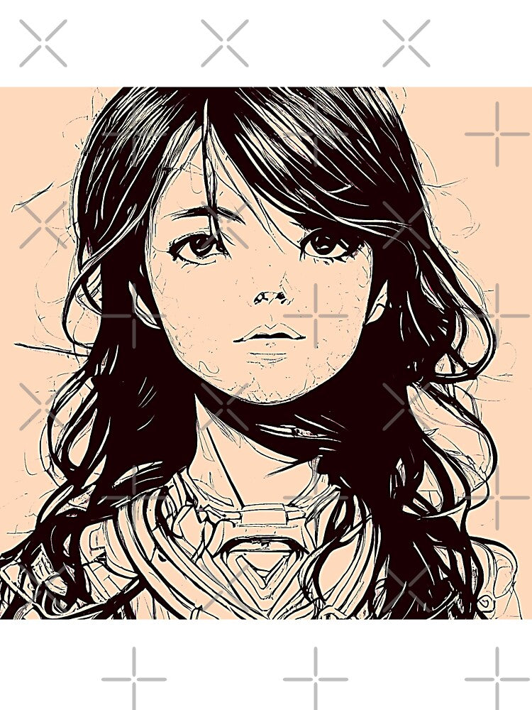 Anime girl coloring page by Mirochan80