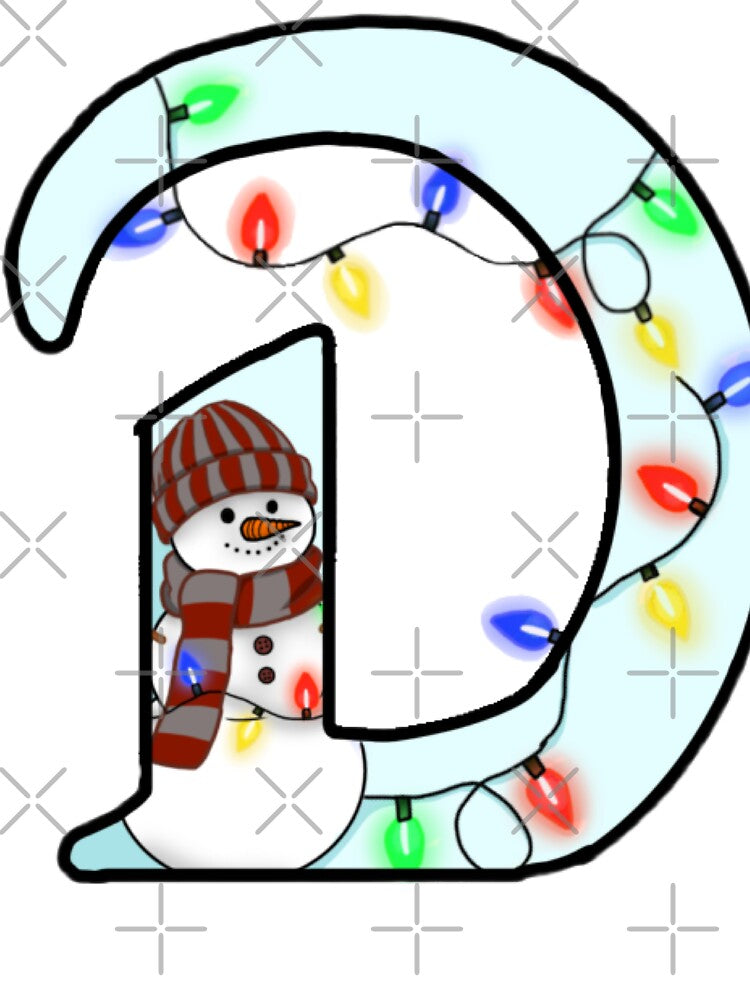 Holiday themed letter D by Artistkhg