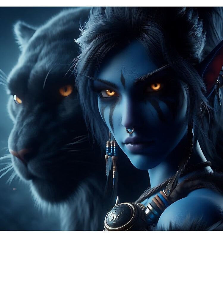 Night Panther Elf by GalleryBrisArt