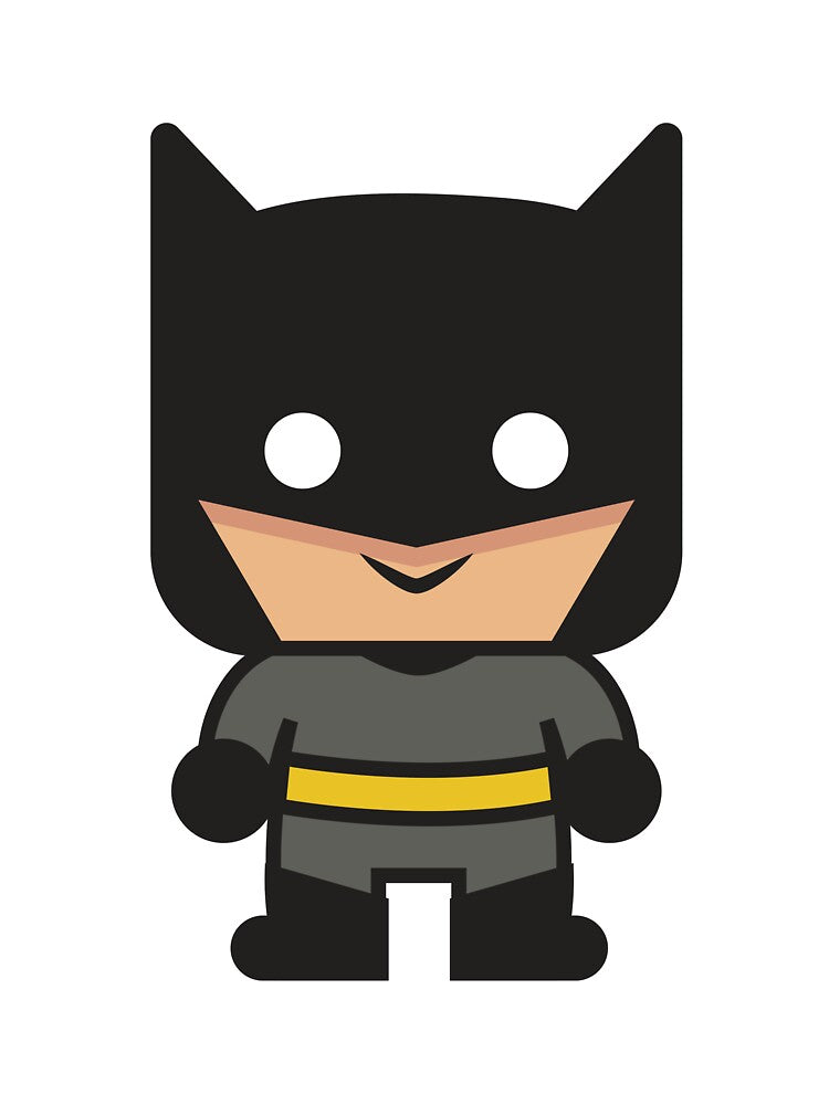 Cute Dark Hero Chibi – Minimal Kawaii Cartoon Character | Night Hero Aesthetic Graphic Tee by amareshdas008