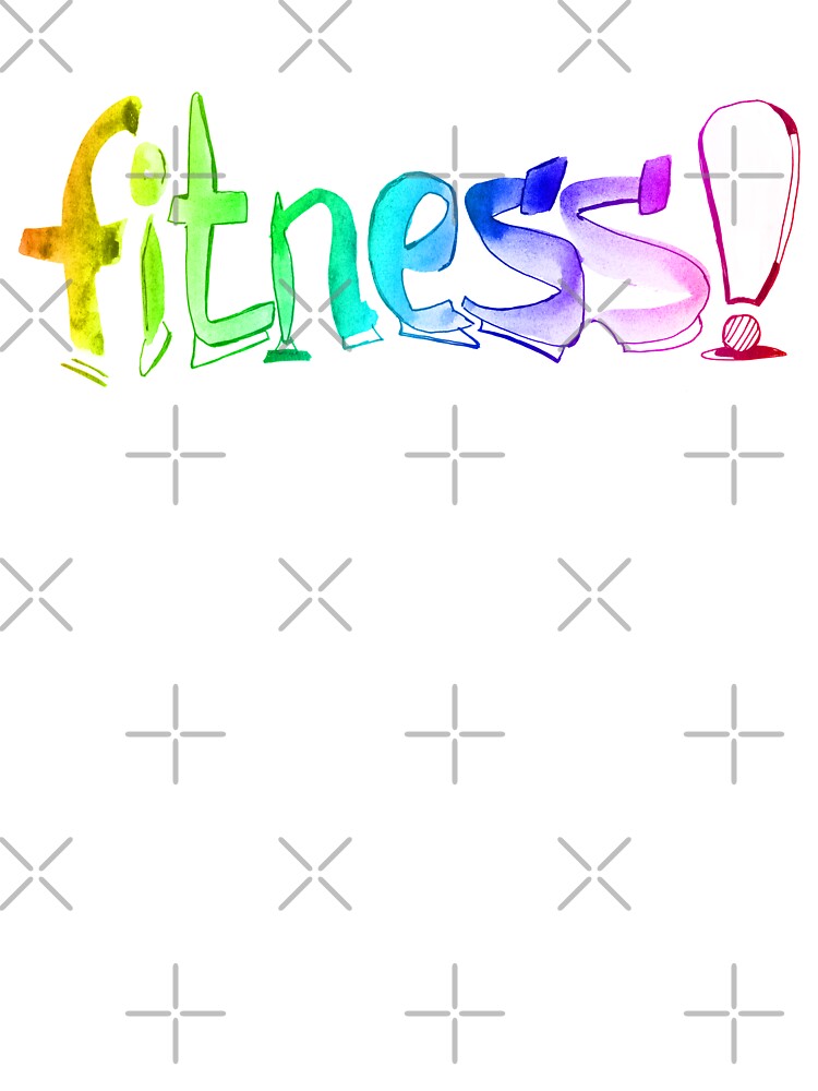 Fitness watercolor lettering | Fitness crafty hand lettering by lausn