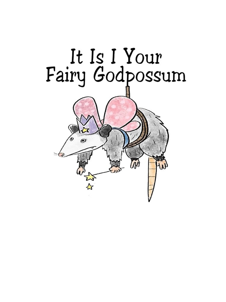 Fairy Godpossum - Funny Opossum in a Tutu by JossDesign15