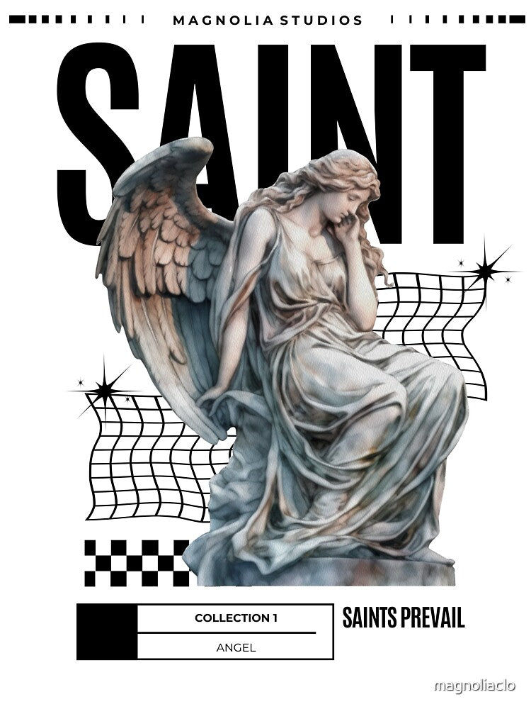 SAINT ANGEL STATUE design graphic tee by magnoliaclo