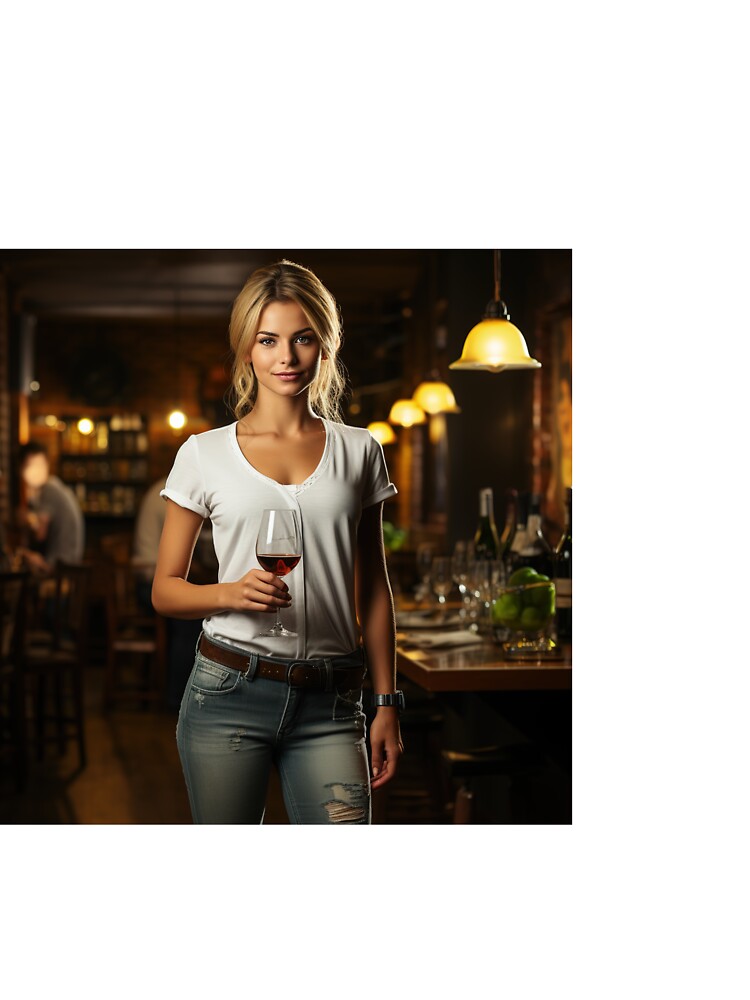 Sommelier Showcasing Wine for Upscale Restaurant by TheBrainArt