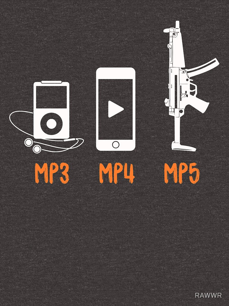 Funny Nerd Evolution Gamer Shirt: MP3 MP4 MP5 by RAWWR