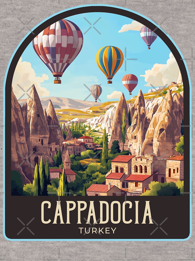 Cappadocia Vintage Travel Illustration by HomeLivingCo