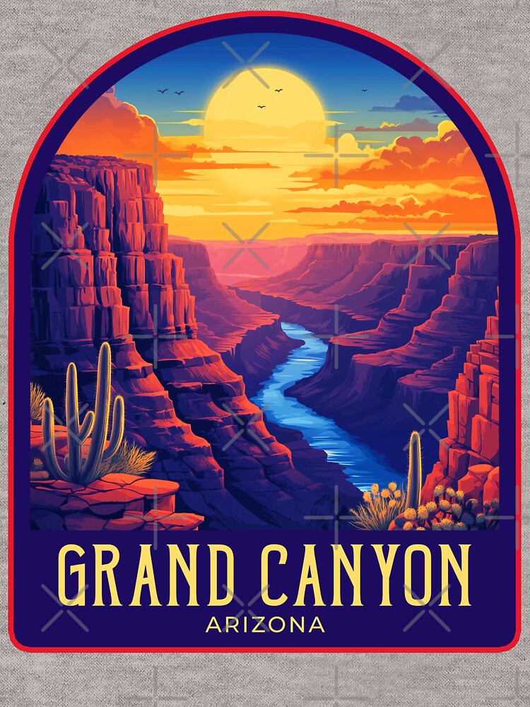 Grand Canyon Vintage Travel Illustration by HomeLivingCo