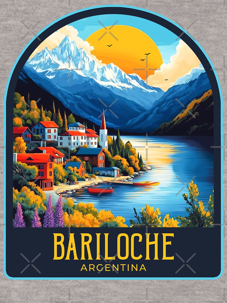 Bariloche Vintage Travel Illustration by HomeLivingCo