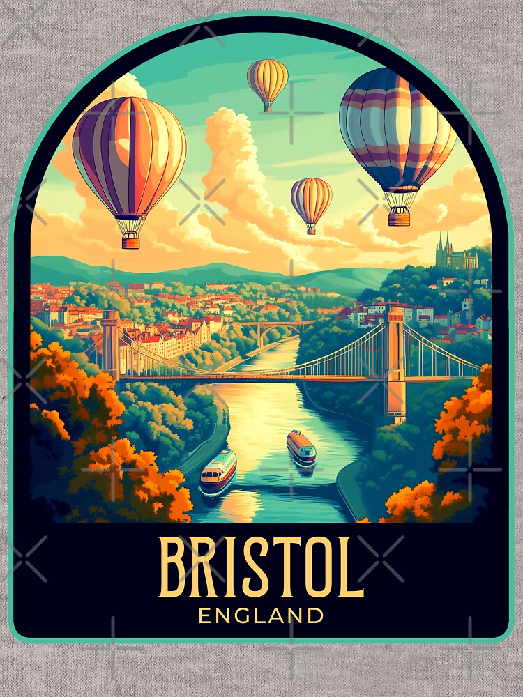 Bristol Vintage Travel Illustration by HomeLivingCo