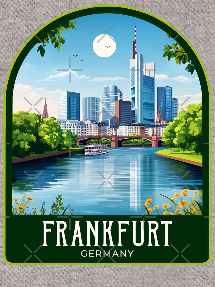 Frankfurt Vintage Travel Illustration by HomeLivingCo