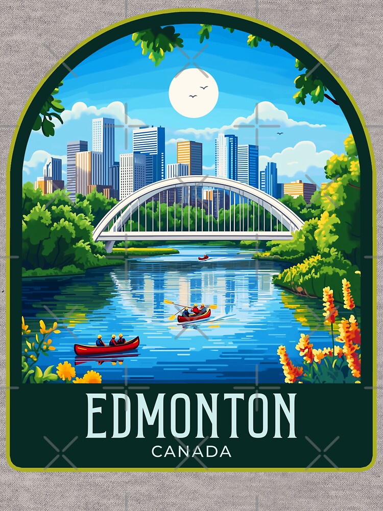 Edmonton Vintage Travel Illustration by HomeLivingCo