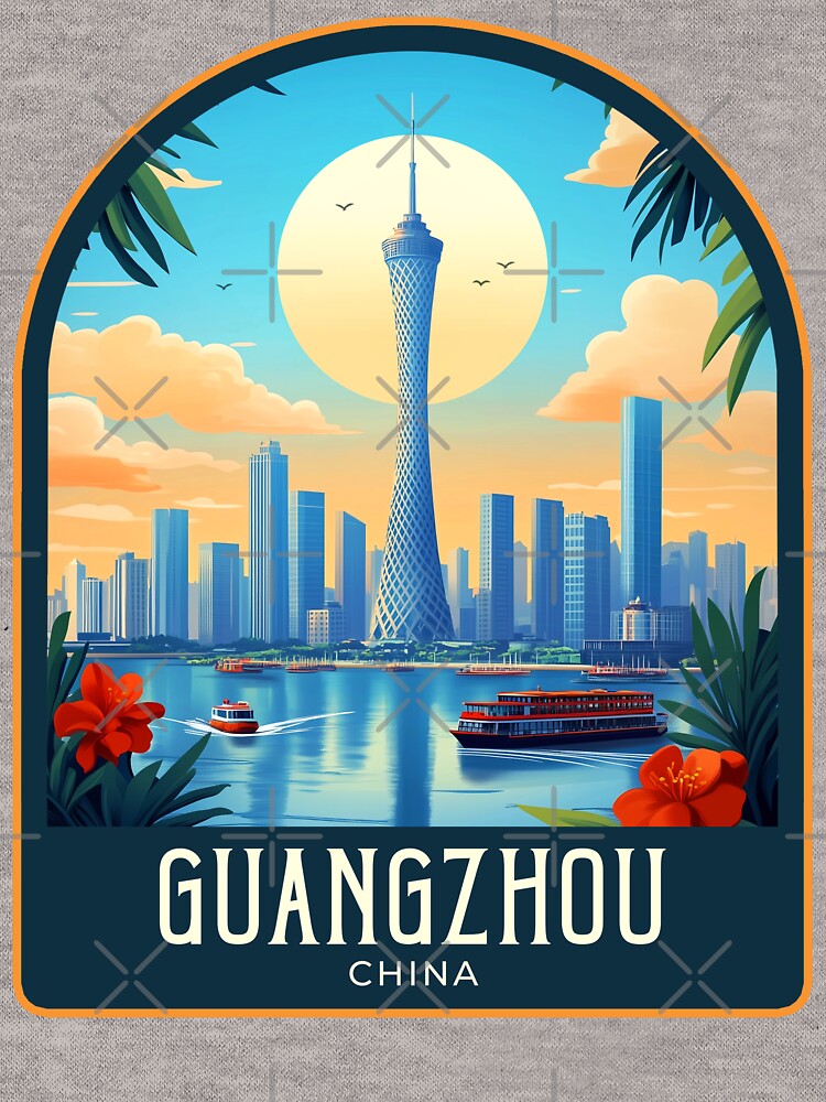 Guangzhou Vintage Travel Illustration by HomeLivingCo