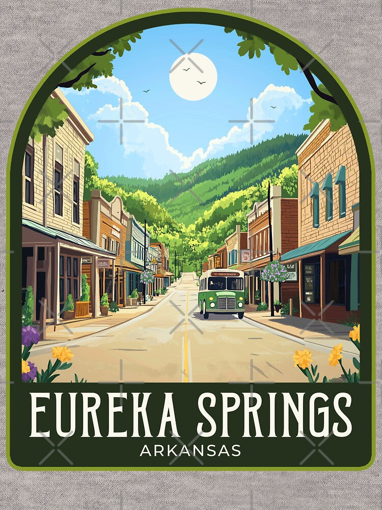 Eureka Springs Vintage Travel Illustration by HomeLivingCo