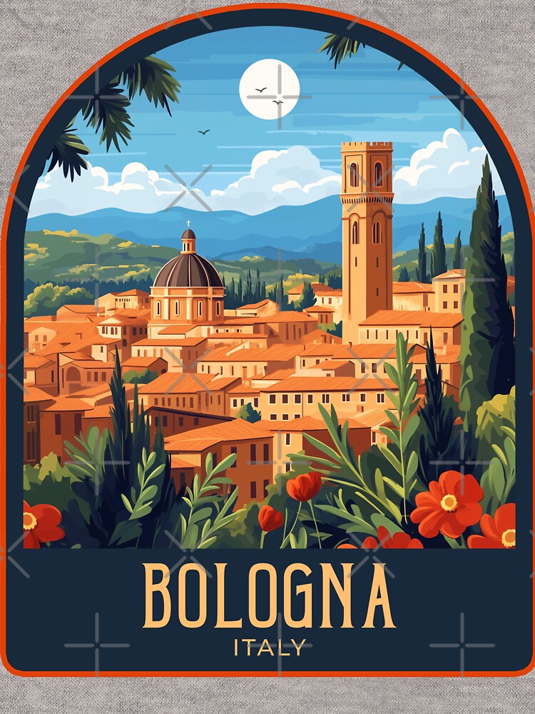 Bologna Vintage Travel Illustration by HomeLivingCo