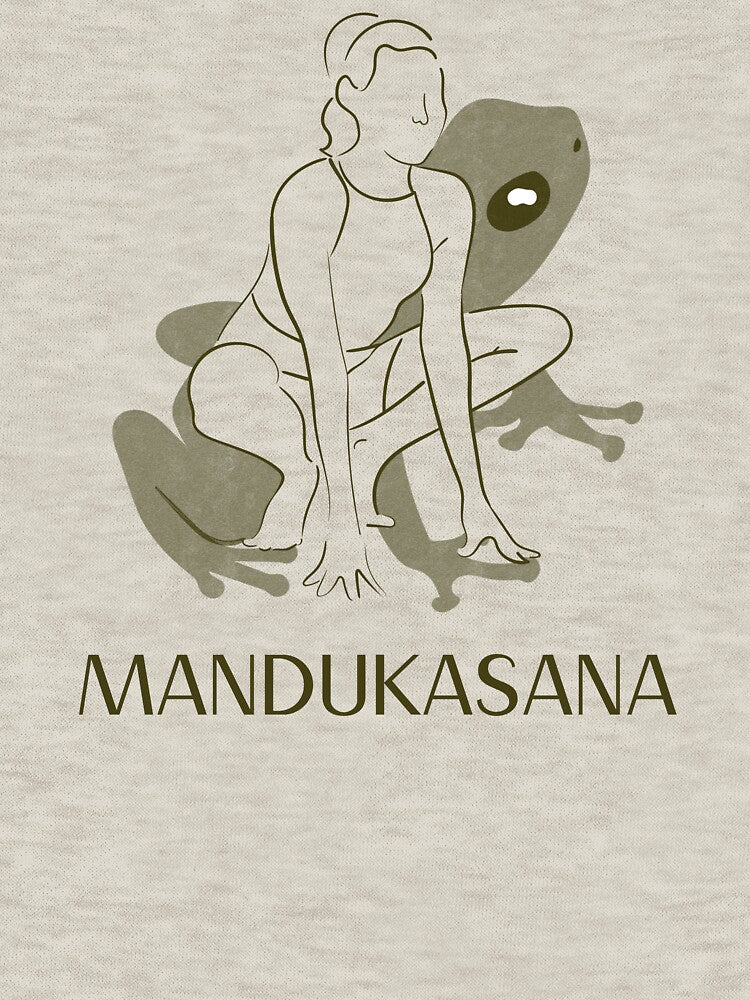 Frog Yoga Pose Mandukasana – Deep Stretch Meditation Yoga Design by WellspringXflow