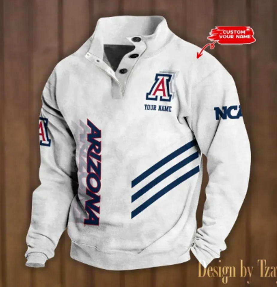 Personalized Arizonna Stand Collar Sweatshirt, Basketball Fan Gift
