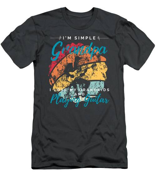 Simple Grandpas Guitar Love Playful Tee For Grandkids Music Enthusiasts T-Shirt