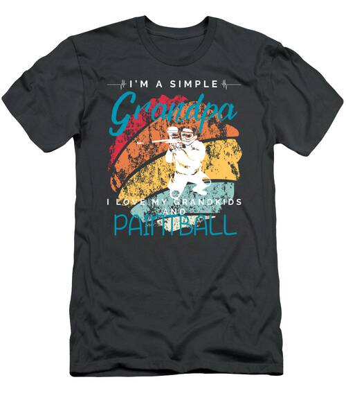 Simple Grandpas Paintball Fun Playful Tee For Grandkids Action Seekers T-Shirt