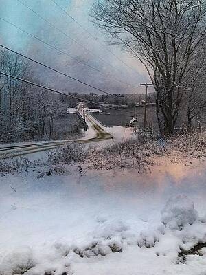 Snow On The Maine Road Print