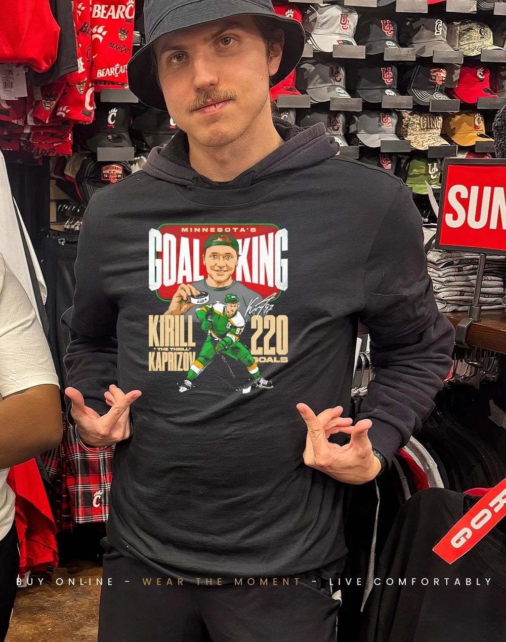 Kirill Kaprizov Minnesota Wild Goal King 220 Goals signature shirt