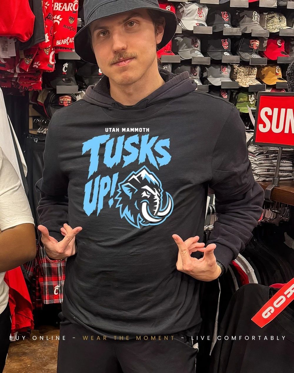 Utah Mammoth Tusks Up graphic shirt