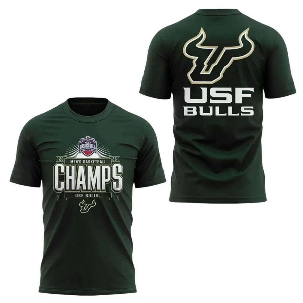 South Florida Bulls American Conference Men’s Basketball Tournament 2026 Champions Shirt