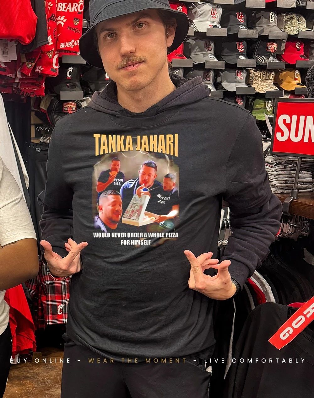 Tanka Jahari would never order a whole pizza for himself shirt