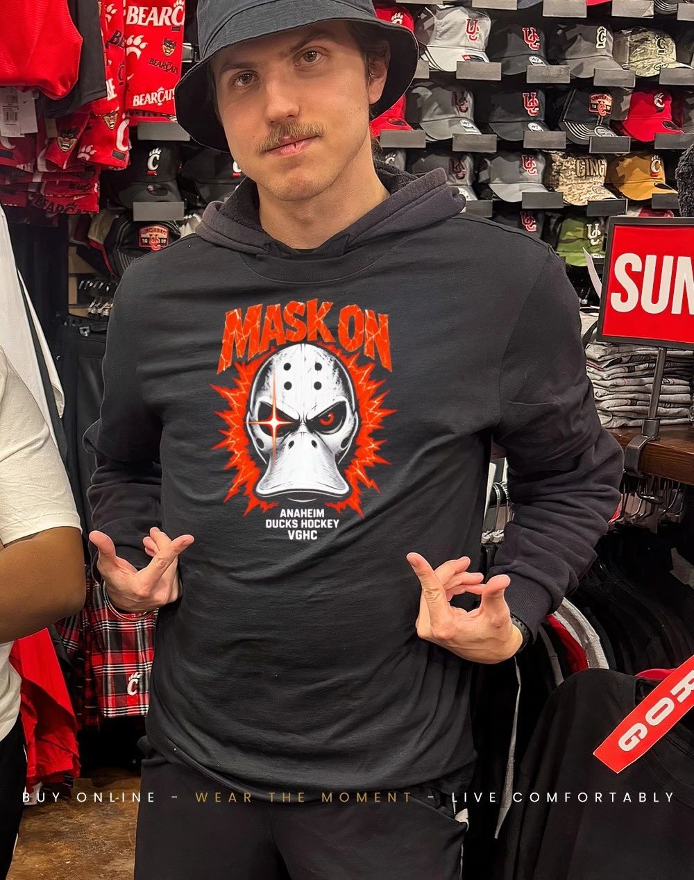 Anaheim Ducks Mask On big head shirt
