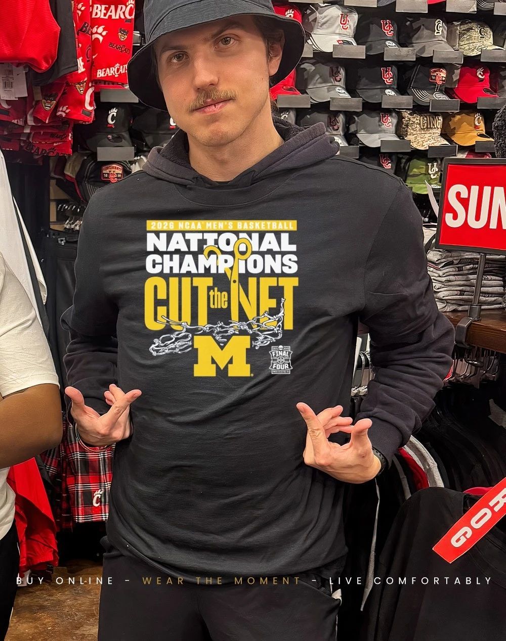 Michigan Wolverines 2026 Men’s Basketball National Champions Cut the Net shirt