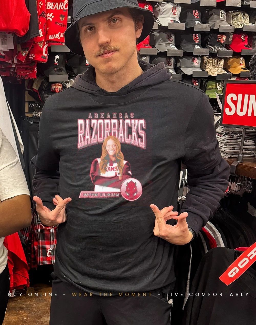 Payton Burnham Arkansas Razorbacks Retro 90s shirt