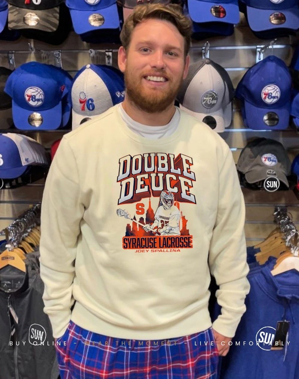 Joey Spallina Syracuse Lacrosse Double Deuce city skyline shirt