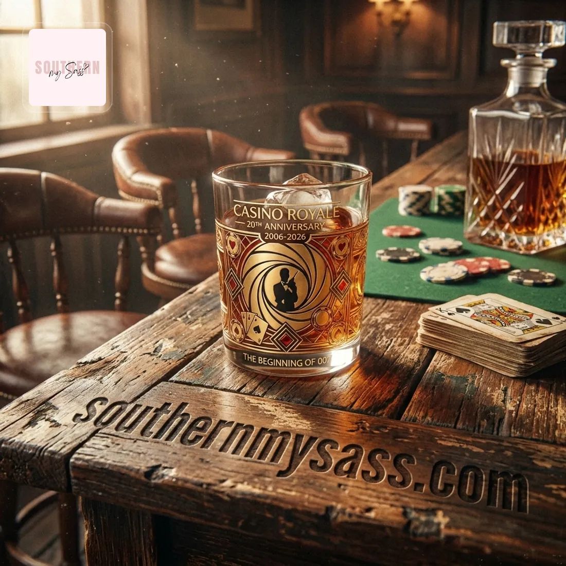 James Bond Casino Royale 20th Anniversary 2006-2026 Commemorative Whiskey Glass
