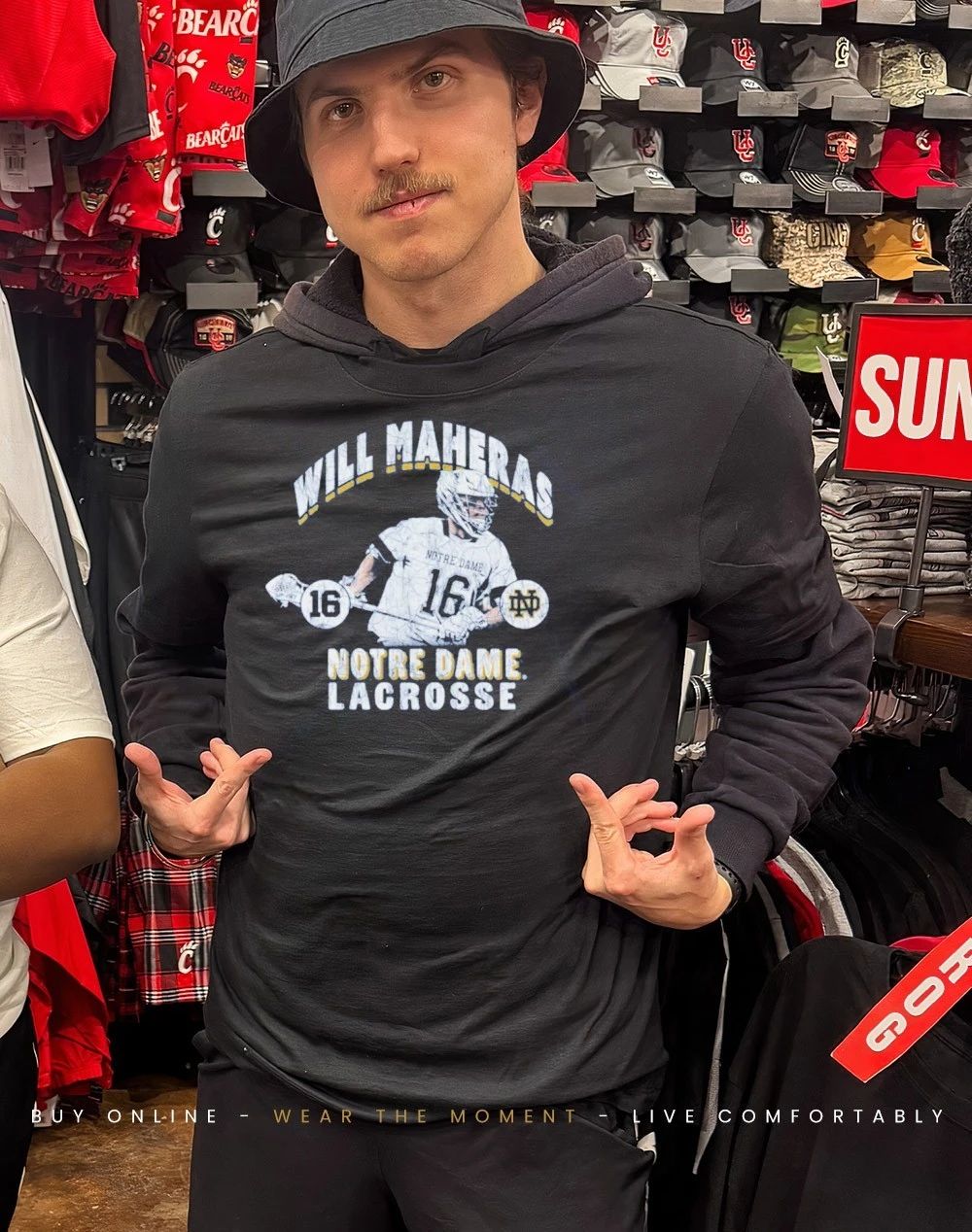 Will Maheras Notre Dame Lacrosse Illustrated shirt