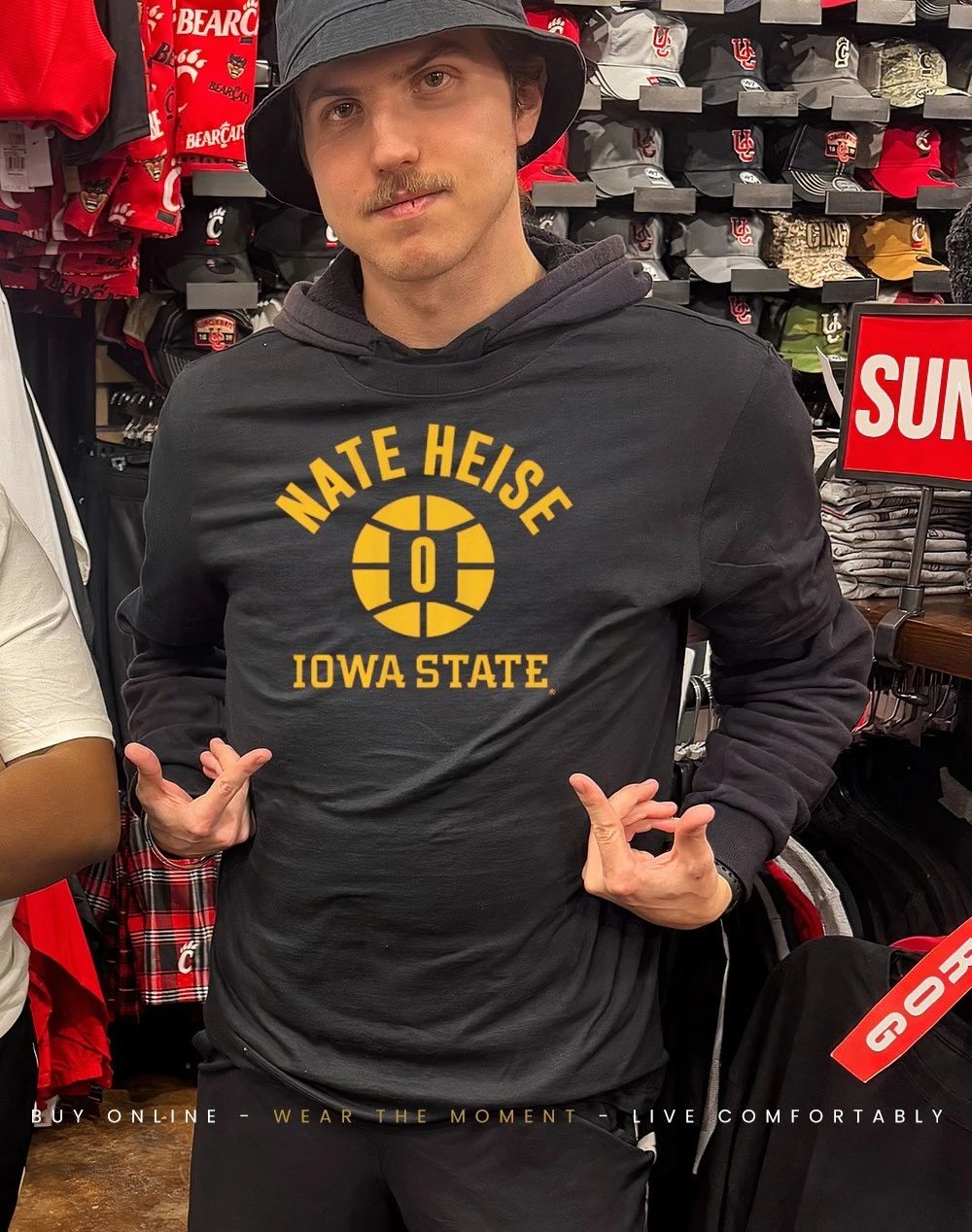 Iowa State Basketball Nate Heise Name Number Ball shirt
