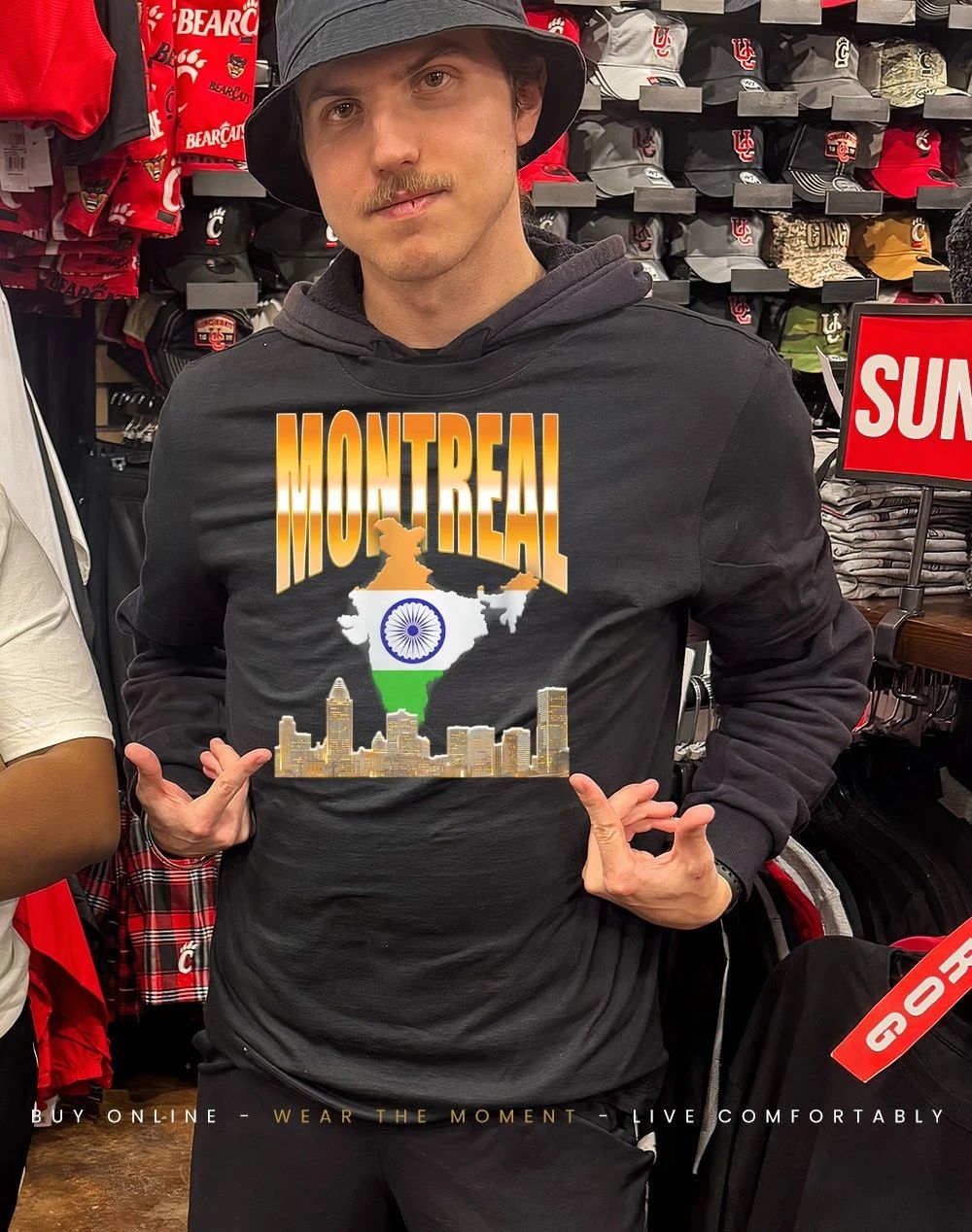 Montreal Indian city skyline shirt
