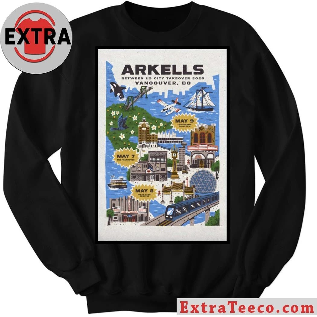 Arkells May 7 2026 The Penthouse Vancouver BC Poster Shirt