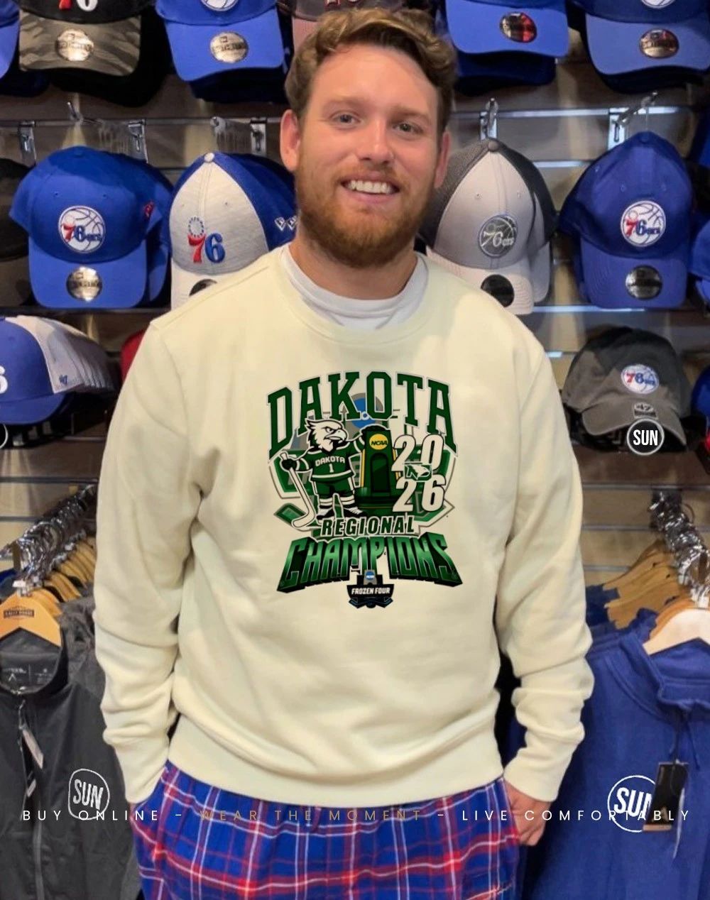 North Dakota Fighting Hawks 2026 NCAA Men’s Hockey Regional Champions mascot shirt