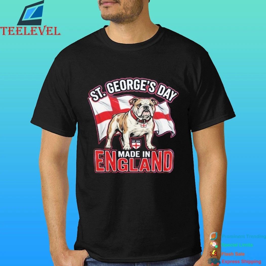 St George’s Day Bulldog For Men Made In England Shirt